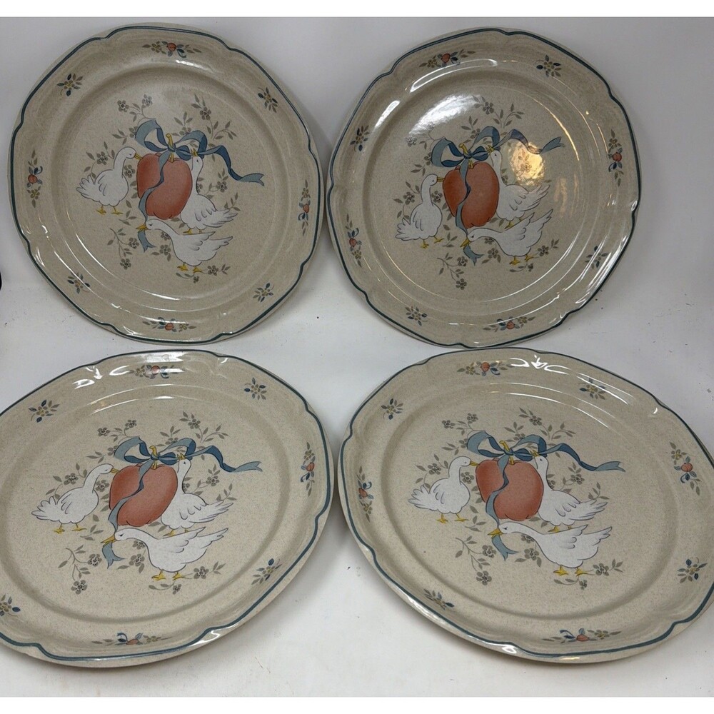 Vintage International Tableworks Marmalade Dinner Plates- Set of 4 10 3/4 Inch